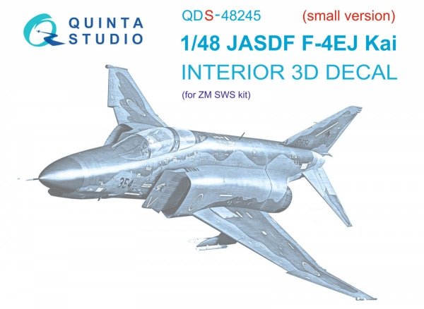 Quinta Studio QDS48245 F-4EJ Kai 3D-Printed &amp; coloured Interior on decal paper (ZM SWS) (Small version) 1/48