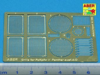 Aber 35G01 Grilles for german tank Grilles for PzKpfw V Ausf.A/D Panther (Sd.Kfz.181) (1:35)