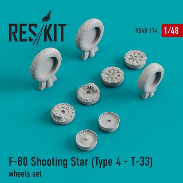RESKIT RS48-0174 F-80/T-33 Shooting Star (Type 1) wheels set 1/48