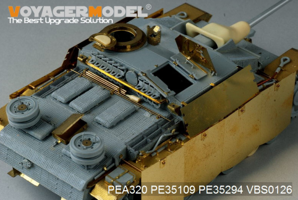 Voyager Model PEA320 WWII German StuG.III Ausf.G Final version Pivot-Mounting Swinging Type Hull Side Armour Skirts (For DRAGON) 1/35