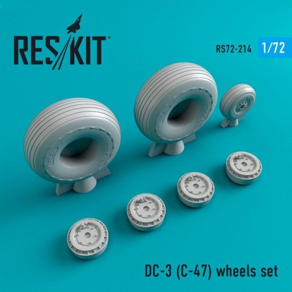 RESKIT RS72-0214 DC- 3 (C-47) wheels set 1/72