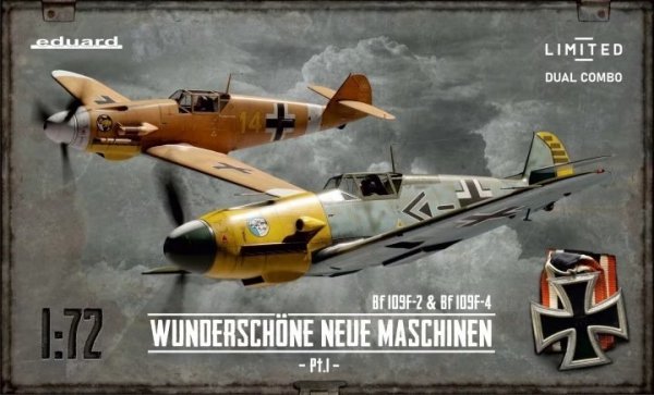 Eduard 2142 Bf 109F-2 &amp; Bf 109F-4 Wunderschöne Neue Maschinen pt. 1 Dual Combo - Limited Edition 1/72