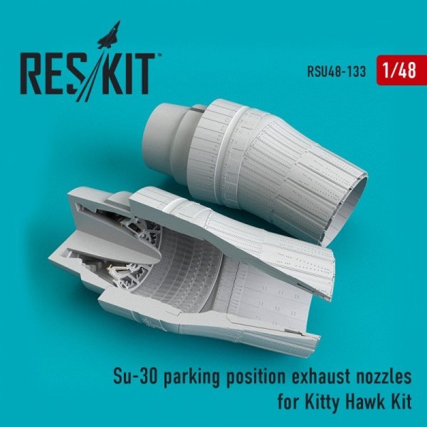 RESKIT RSU48-0133 Su-30 parking position exhaust nozzles for Kitty Hawk kit 1/48