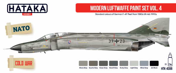 Hataka HTK-AS66 Modern Luftwaffe paint set vol. 4 (8x17ml)