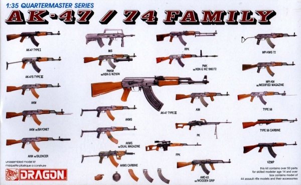 Dragon 3802 AK-47 / 74 Family (1:35)