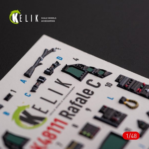 KELIK K48111 Rafale C - interior 3D decals for Academy/Revell kit 1/48