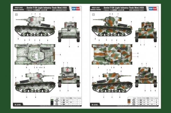 Hobby Boss 82495 Soviet T-26 Light Infantry Tank Mod.1933 (1:35)
