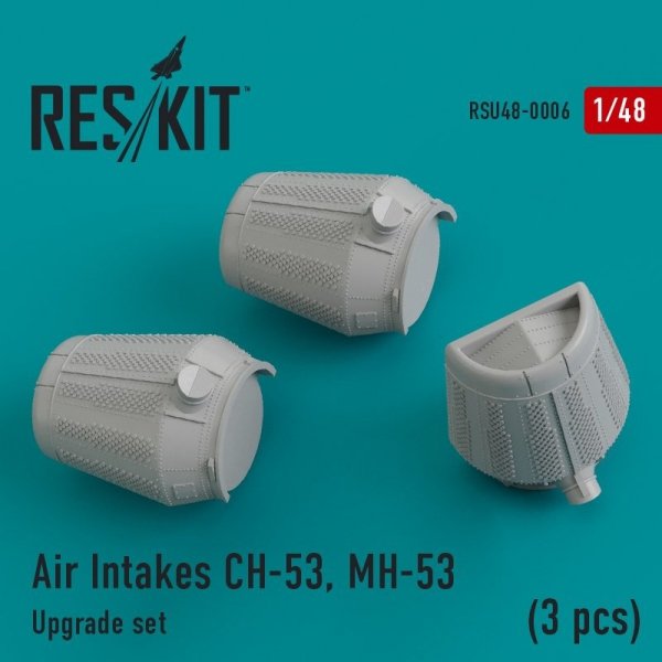 RESKIT RSU48-0006 Air Intakes CH-53, MH-53 (3 pcs) 1/48