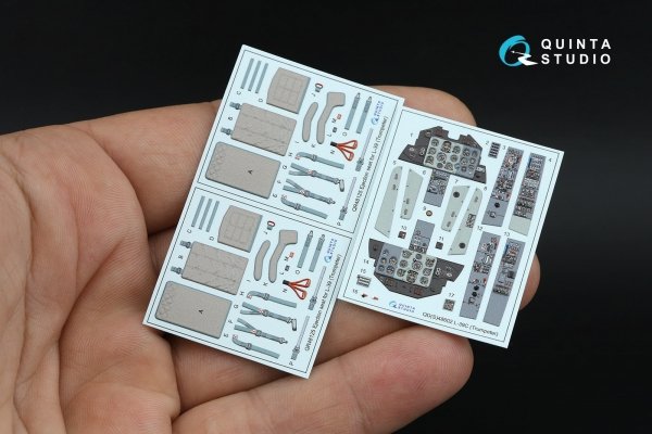 Quinta Studio QD+48602 L-39C 3D-Printed &amp; coloured Interior on decal paper ( Trumpeter )( with 3D-printed resin parts ) 1/48