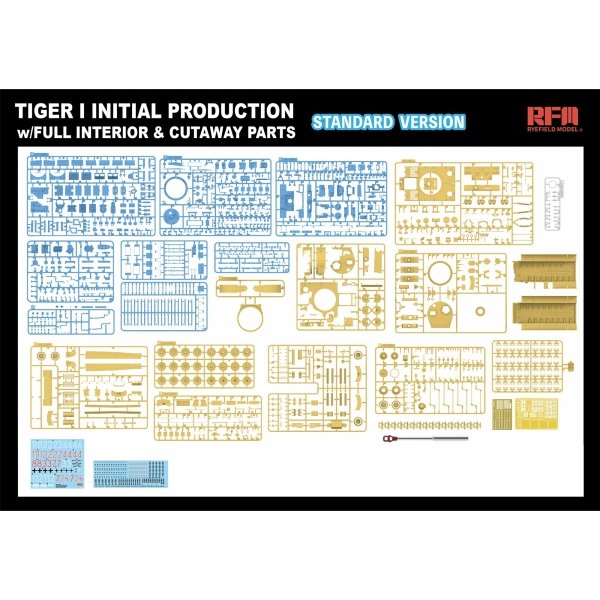 Rye Field Model 5130 Tiger I Initial Production Early 1943 w/ Full Interior Standard Version 1/35