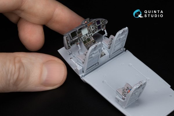 Quinta Studio QD+48484 Lynx Mk88A 3D-Printed &amp; coloured Interior on decal paper ( Airfix )( with 3D-printed resin parts ) 1/48