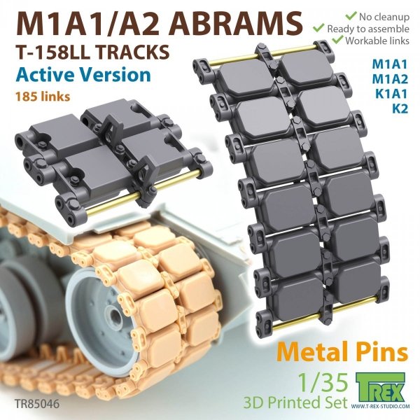 T-Rex Studio TR85046 M1A1/A2 Abrams T-158LL Tracks Active Version 1/35