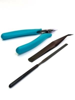 Mr.Hobby BTF-001 Mr. Basic Tool Set - pliers file (needle) tweezers / zestaw narzędzi cążki pilnik pęseta