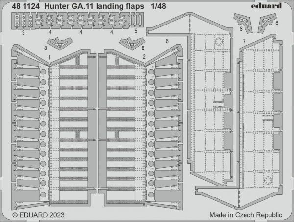 Eduard 481124 Hunter GA.11 landing flaps Airfix 1/48