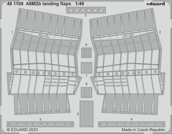 Eduard 481105 A6M2b landing flaps ACADEMY 1/48