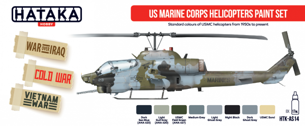 Hataka HTK-AS14 US Marine Corps Helicopters Paint Set (8x17ml)