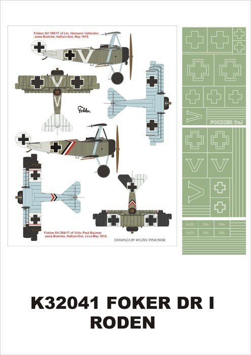 Montex K32042 Fokker Dr I (2) 1/32