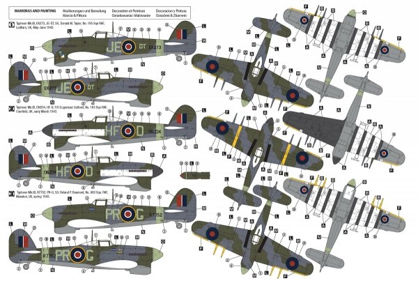 Hobby 2000 48045 Hawker Typhoon Mk. IB "Car Door" 1943 ( Hasegawa + CARTOGRAF + MASKI ) 1/48
