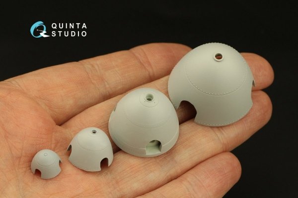 Quinta Studio QRV-042 Radial riveting rows (rivet size 0.25 mm, gap 1.0 mm, suits 1/24), White color 1/24