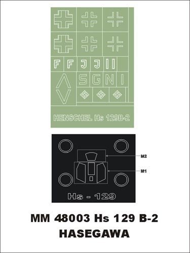 Montex MM48003 Hs 129 B2 HASEGAWA