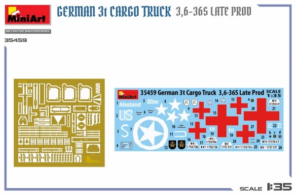 MiniArt 35459 German 3t Cargo Truck 3.5-36s Late Production 1/35