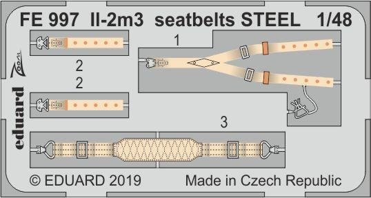 Eduard FE997 Il-2m3 seatbelts STEEL 1/48 TAMIYA