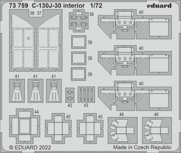 Eduard 73759 C-130J-30 interior ZVEZDA 1/72