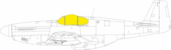 Eduard EX1037 P-51B/ C Malcolm Hood canopy TFace EDUARD 1/48