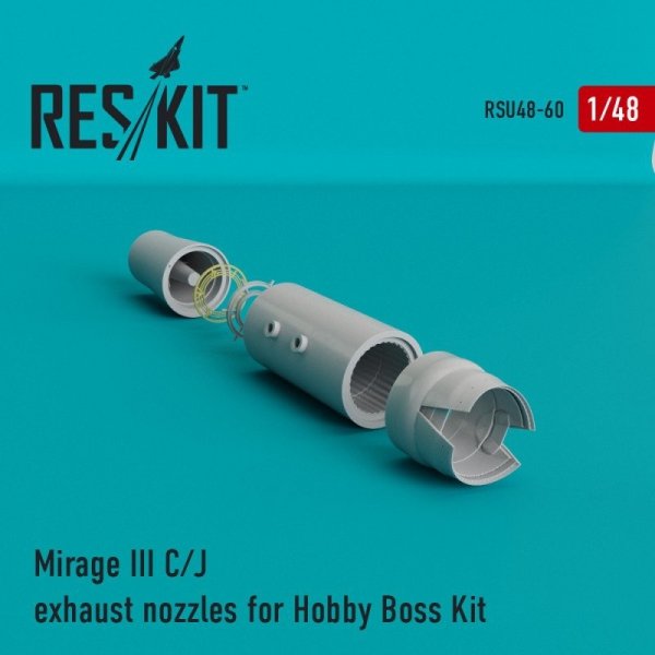 RESKIT RSU48-0060 Mirage III C/J exhaust nozzles for Hobby Boss kit 1/48