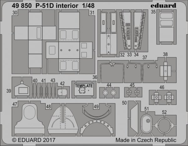 Eduard 49850 P-51D interior MENG 1/48