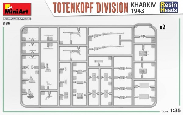 MiniArt 35397 TOTENKOPF DIVISION. KHARKOV 1943. RESIN HEADS 1/35
