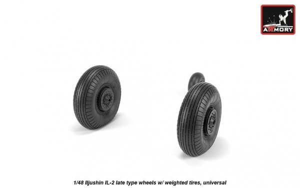 Armory Models AW48035 Iljushin IL-2 Bark late type wheels w/ weighted tires 1/48