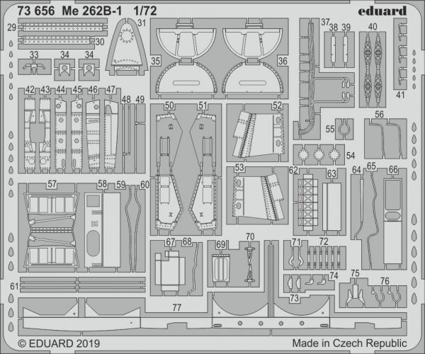 Eduard 73656 Me 262B-1 1/72 AIRFIX