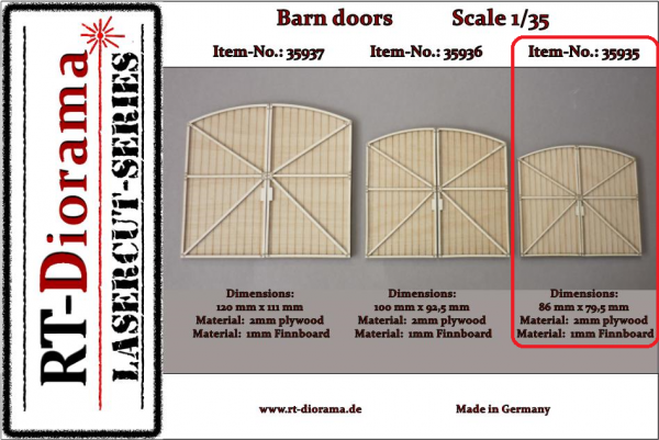 RT-Diorama 35935 Barn doors - small 1/35