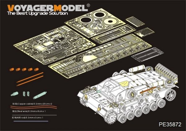 Voyager Model PE35872 WWII German StuG.III Ausf.C/D Africa troop Basic for DRAGON 1/35