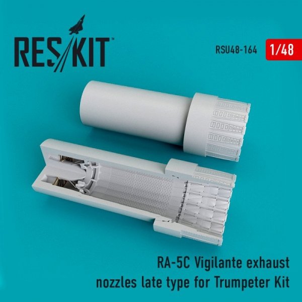 RESKIT RSU48-0164 RA-5C Vigilante exhaust nozzles late type for Trumpeter kit 1/48