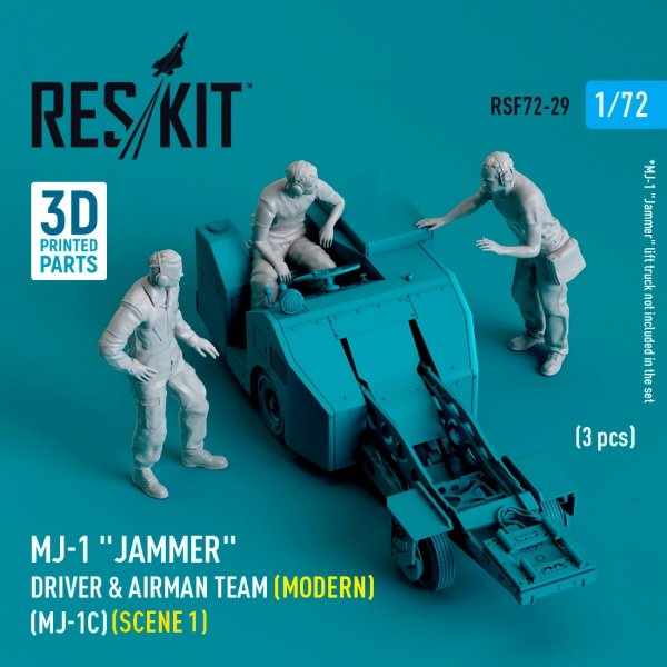 RESKIT RSF72-0029 MJ-1 "Jammer" Driver &amp; airman team (Modern) (MJ-1C) (scene 1) (3 pcs) (3D Printed) (1/72)