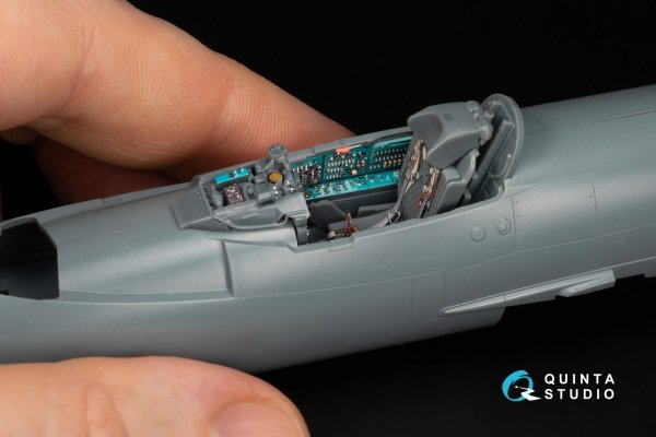 Quinta Studio QD+48576 MiG-21SM Fishbed-J 3D-Printed &amp; coloured Interior on decal paper (Eduard) (with 3D-printed resin parts) 1/48