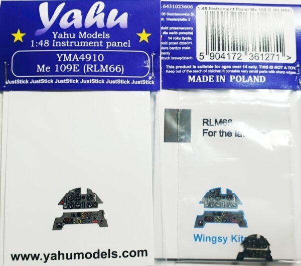Yahu YMA4910 Me 109 E (RLM66) Wingsy Kits 1/48