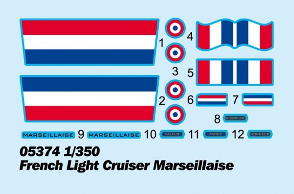 Trumpeter 05374 French Light Cruiser Marseillaise 1/350