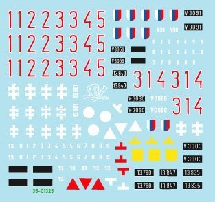 Star Decals 35-C1325 Axis Tank Mix # 7. Czechoslovak and Slovak tanks in WW2. Skoda LT vz. 35, Praga LT 38, PzKpfw 38(t), PzKpfw II Ausf A-C, PzKpfw III Ausf N 1/35