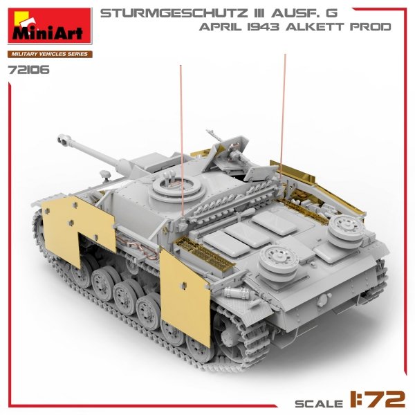 MiniArt 72106 STURMGESCHUTZ III AUSF. G, APRIL 1943 ALKETT PROD. 1/72