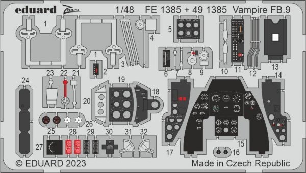 Eduard 491385 Vampire FB.9 Airfix 1/48