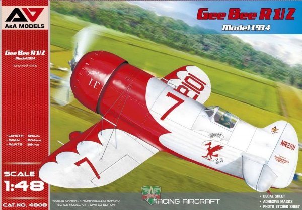 A&amp;A Models 4808 Gee Bee R1/R2 (1934 version) 1/144