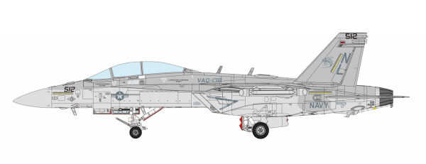 Meng LS-019 Boeing EA-18G Growler Electronic Attack Aircraft Yellow Jackets 1/48