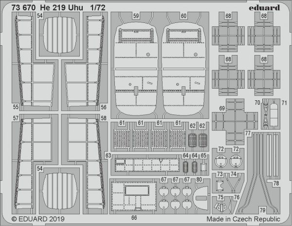 Eduard 73670 He 219 Uhu 1/72 DRAGON