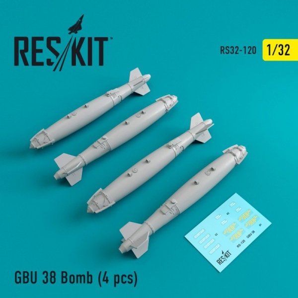 RESKIT RS32-0120 GBU 38 Bomb (4 pcs) 1/32