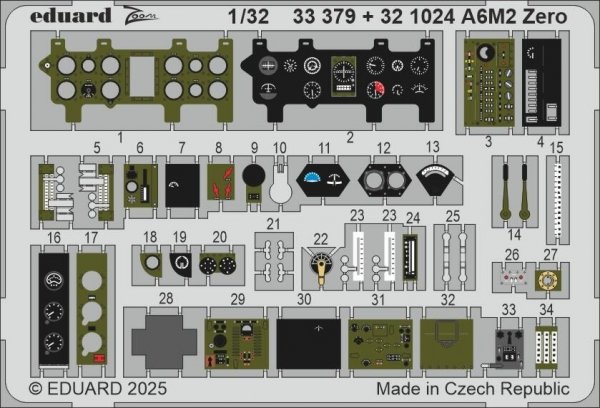 Eduard 321024 A6M2 Zero interior TAMIYA 1/32