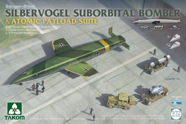 Takom 5018 Sänger-Bredt Silbervogel Suborbital Bomber &amp; Atomic Payload Suite 1/35