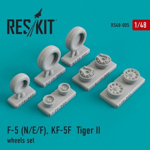RESKIT RS48-0005 F-5 (N/E/F), KF-5F Tiger II wheels set 1/48